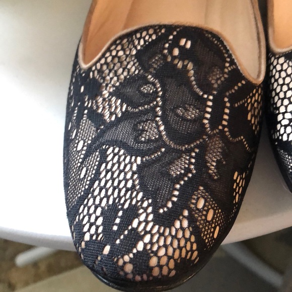 Black nude lace loafer - Picture 2 of 5